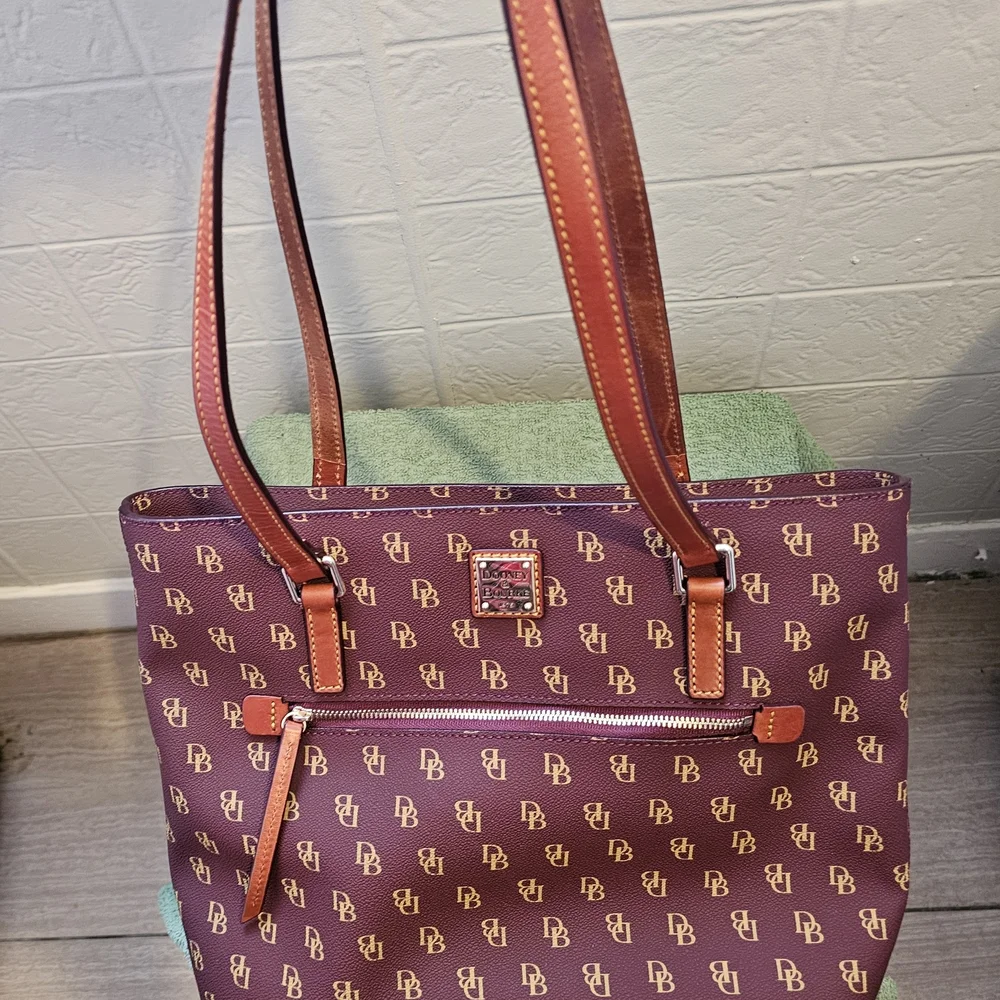 Dooney & Bourke Wine-Colored Tote Bag - Picture 7 of 10